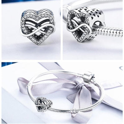 Infinity Heart Charm - The Silver Goose SA