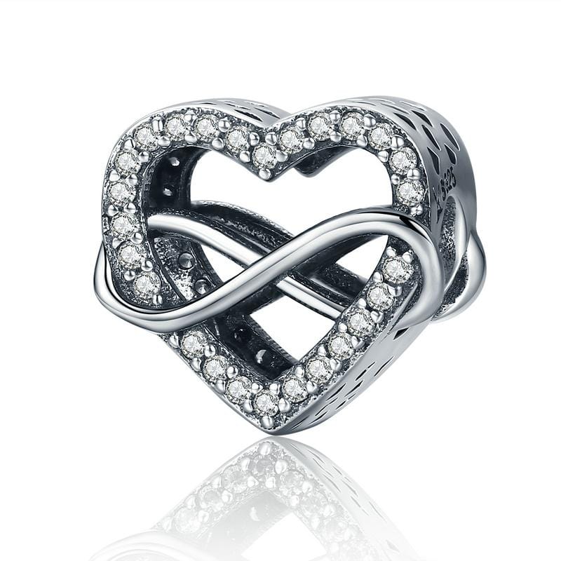 Infinity Heart Charm - The Silver Goose SA