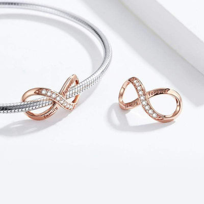 Infinity Rose Gold Charm - The Silver Goose SA