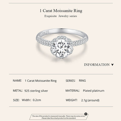 Irene Moissanite Ring - The Silver Goose SA