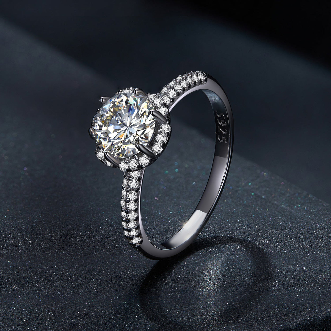 Irene Moissanite Ring - The Silver Goose SA