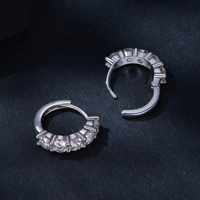 Isabella Moissanite Hoop Earrings - The Silver Goose SA