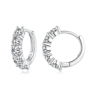 Isabella Moissanite Hoop Earrings - The Silver Goose SA