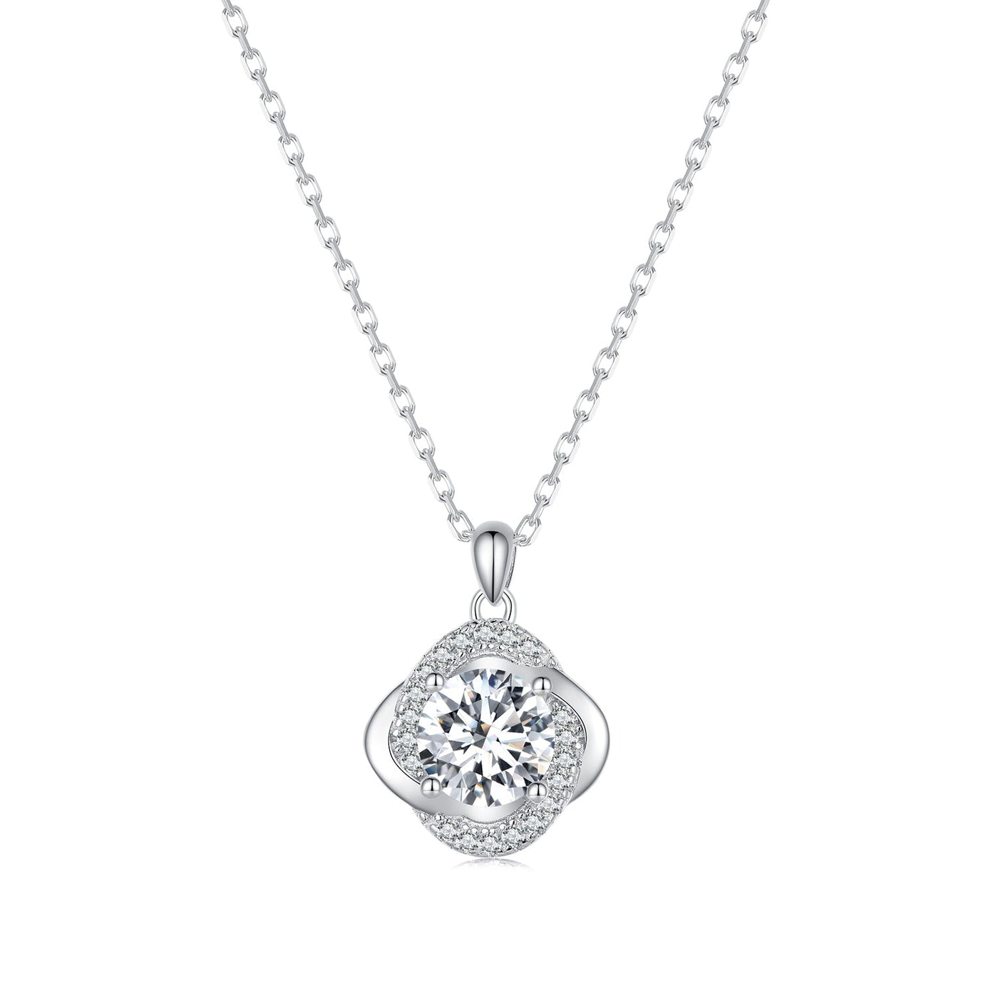 Jane Moissanite Pendant Necklace - The Silver Goose SA