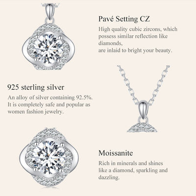 Jane Moissanite Pendant Necklace - The Silver Goose SA