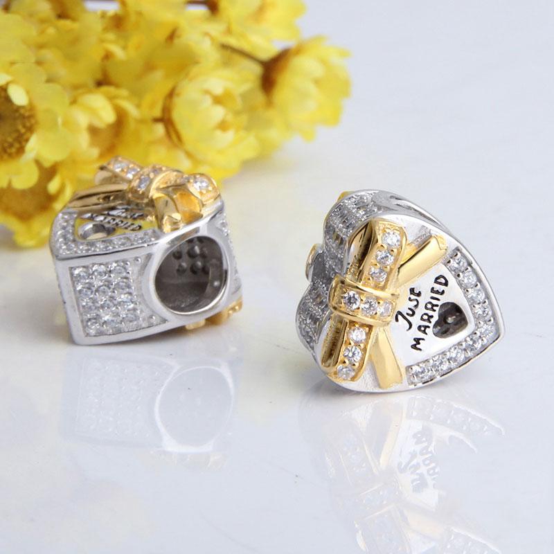 Just Married Heart Charm - The Silver Goose SA