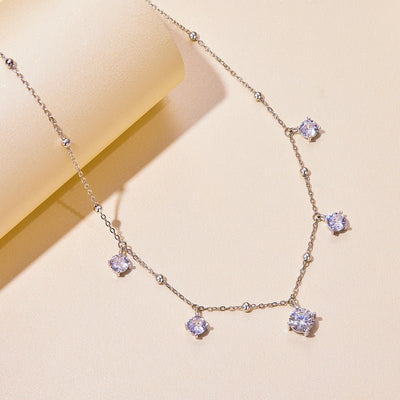 Kate Moissanite Stone Necklace - The Silver Goose SA