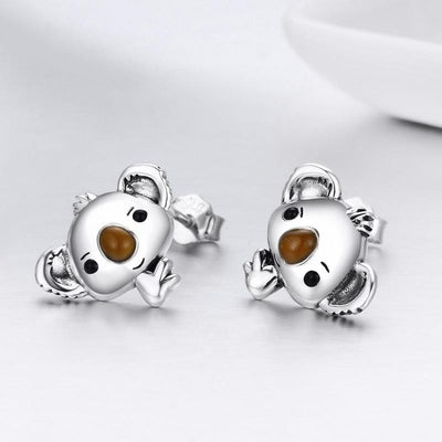 Koala Bear Earrings - The Silver Goose SA