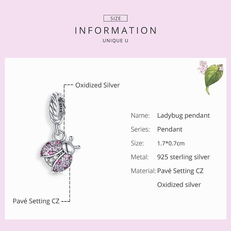 Ladybug Pendant Charm - The Silver Goose SA