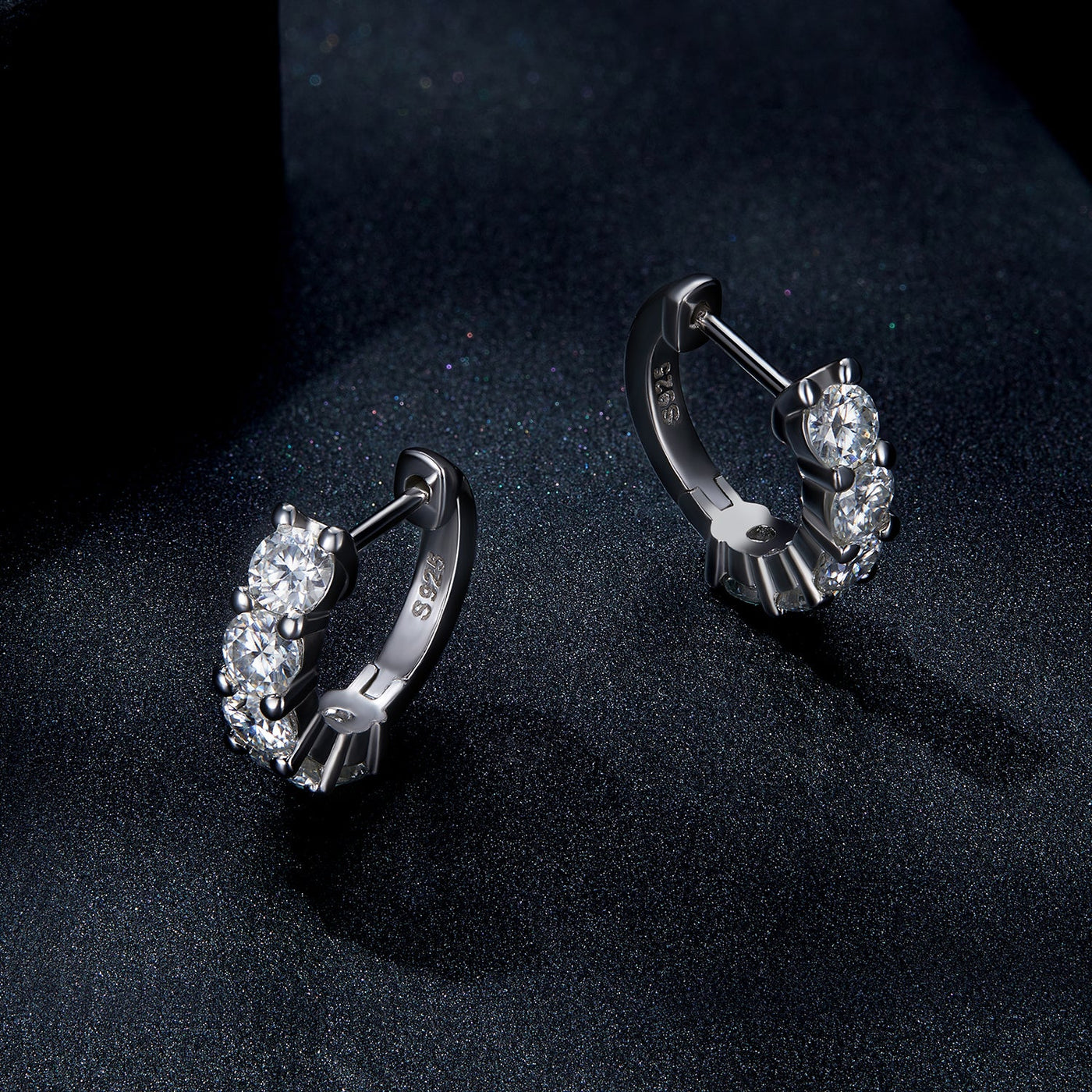 Lara Moissanite Hoop Earrings - The Silver Goose SA