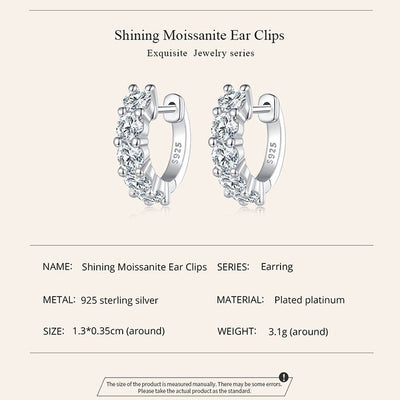 Lara Moissanite Hoop Earrings - The Silver Goose SA