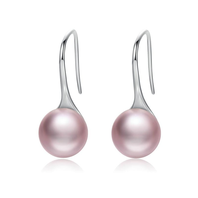 Long Pink Pearl Drop Earrings - The Silver Goose SA
