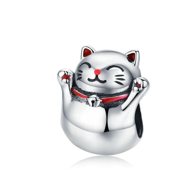 Maneki Neko Cat Charm - The Silver Goose SA