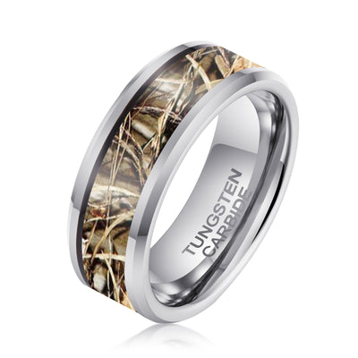 Men's Brown Camouflage Tungsten Ring - OR001 Men's Ring Ouyuan Jewelry 