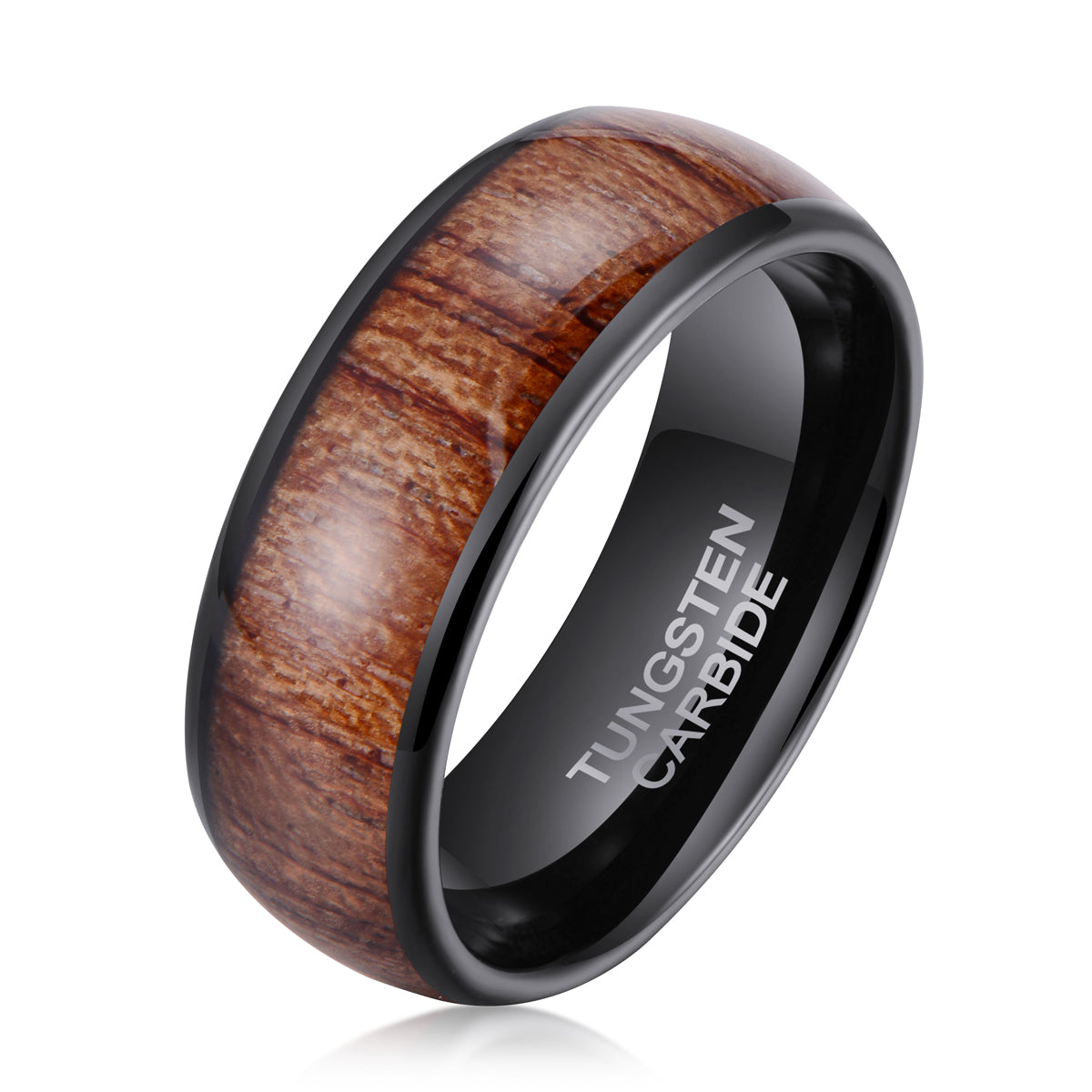 Men's Rosewood Center Black Tungsten Ring Men's Ring Ouyuan Jewelry 