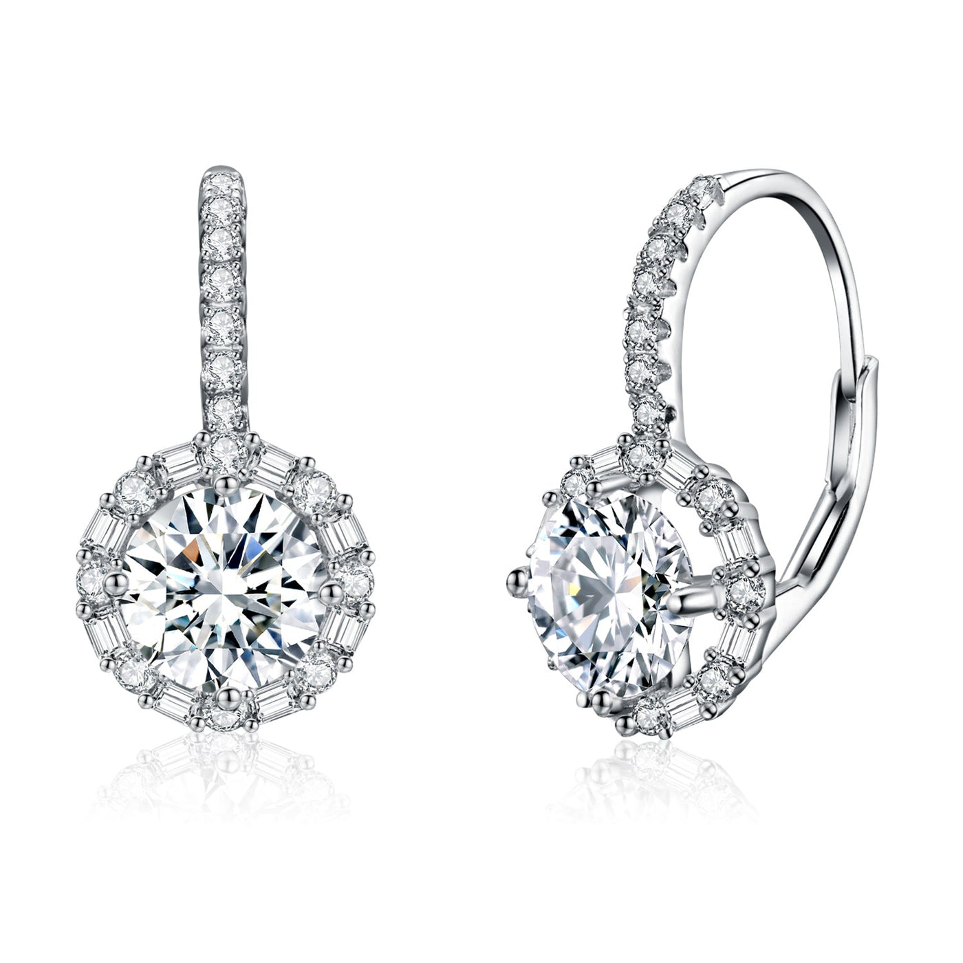 Mia Moissanite Clip Earrings - The Silver Goose SA