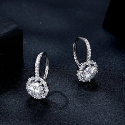 Mia Moissanite Clip Earrings - The Silver Goose SA