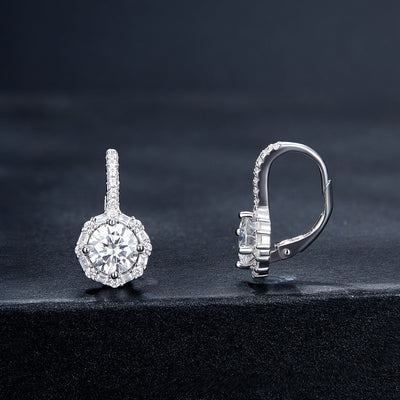 Mia Moissanite Clip Earrings - The Silver Goose SA