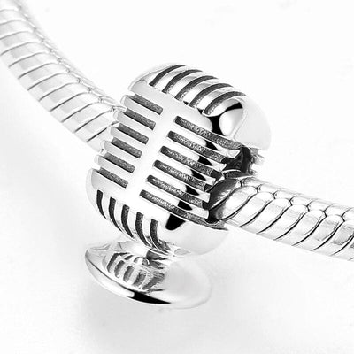 Microphone Charm - The Silver Goose SA