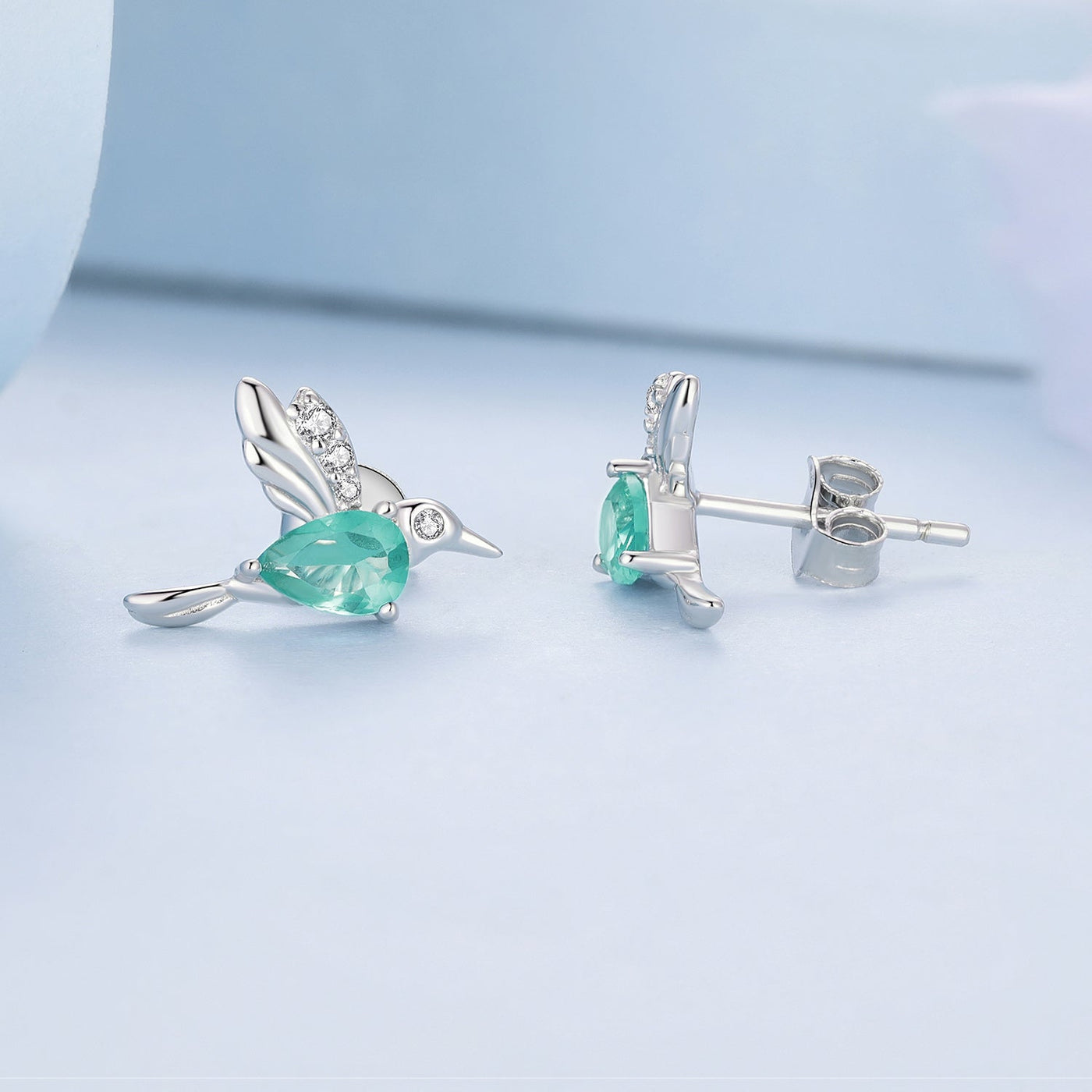 Mint Hummingbird Earrings - The Silver Goose SA