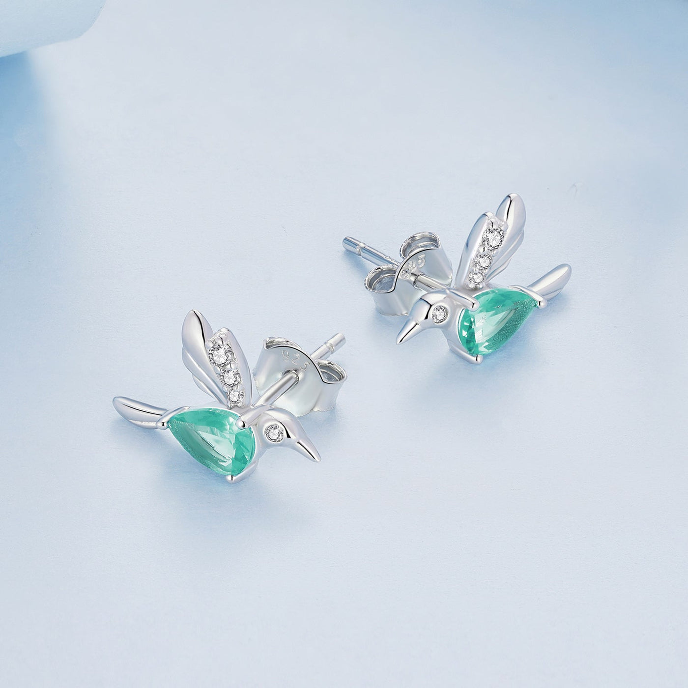 Mint Hummingbird Earrings - The Silver Goose SA