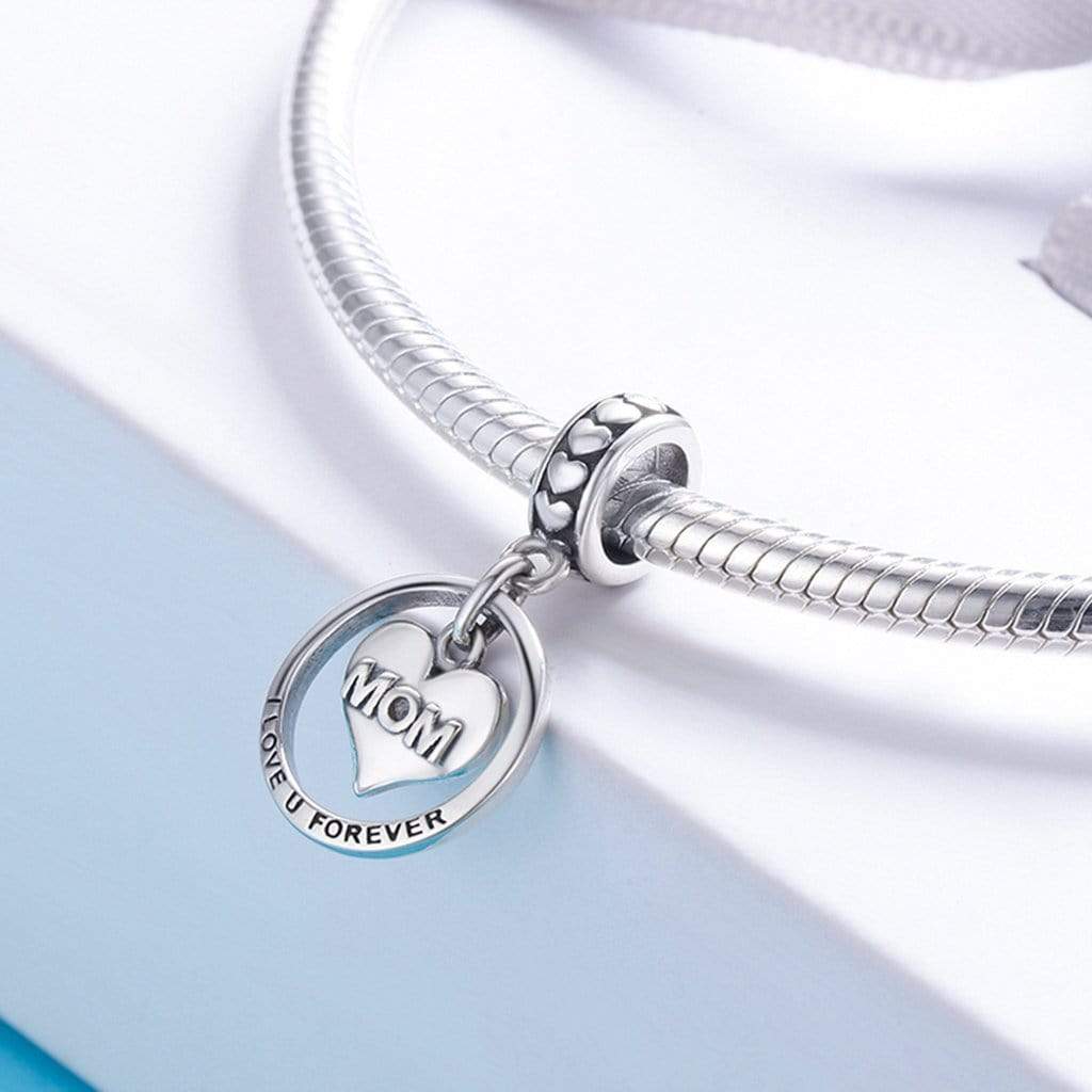 Mom I Love U Pendant Charm - The Silver Goose SA