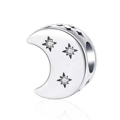 Moon & Sparkling Star Charm - The Silver Goose SA