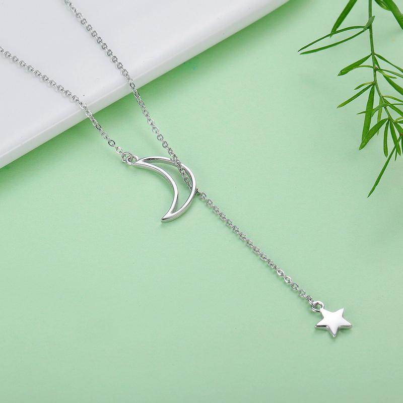 Moon & Star Necklace - The Silver Goose SA