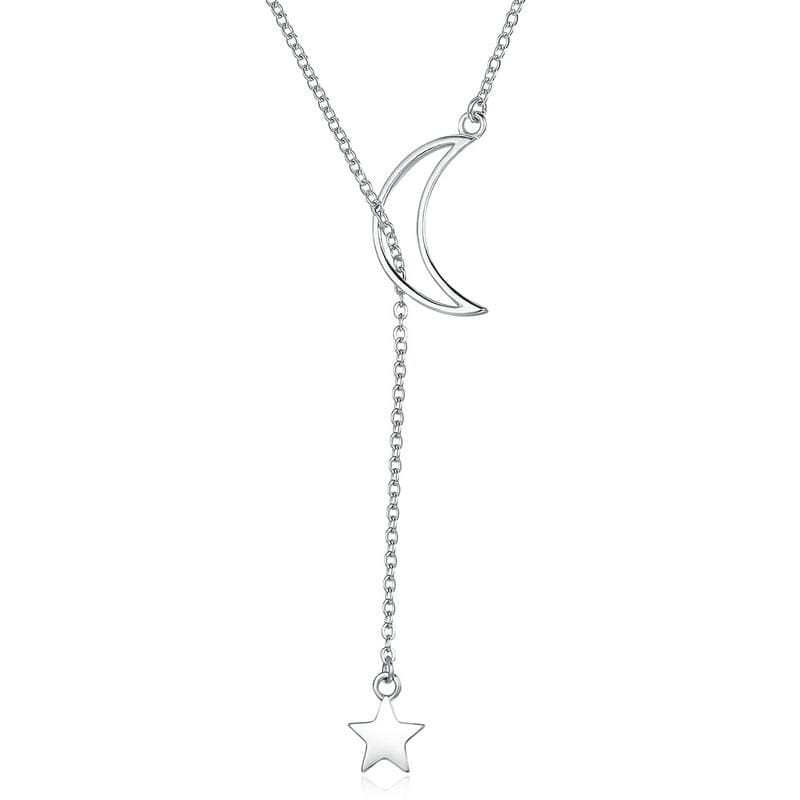 Moon & Star Necklace - The Silver Goose SA