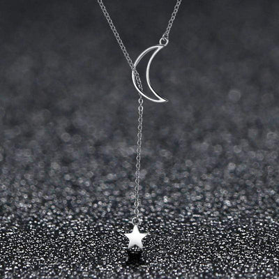 Moon & Star Necklace - The Silver Goose SA