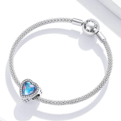 Moonstone Heart Charm - The Silver Goose SA