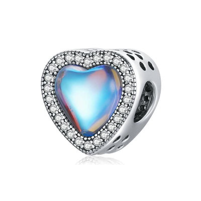 Moonstone Heart Charm - The Silver Goose SA