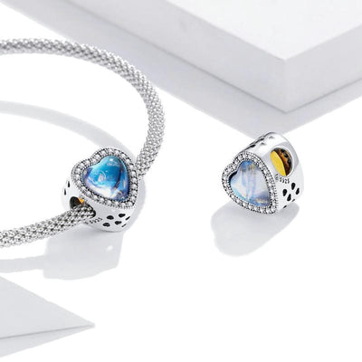 Moonstone Heart Charm - The Silver Goose SA