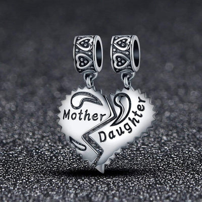 Mother & Daughter Pendant Charm - The Silver Goose SA