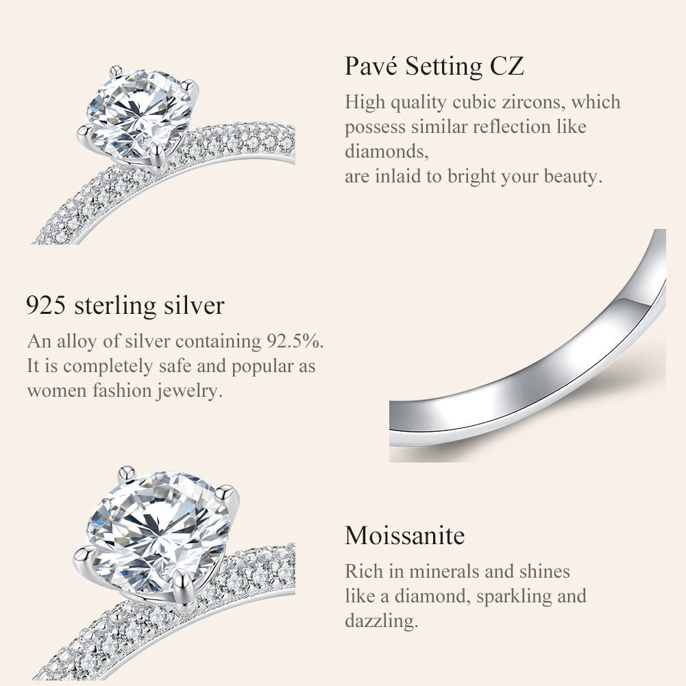 Olivia Moissanite Ring - The Silver Goose SA