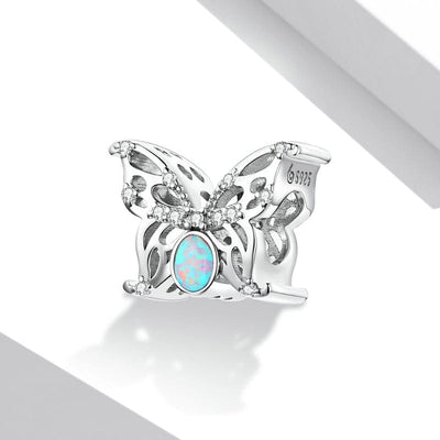 Opal Butterfly Charm - The Silver Goose SA