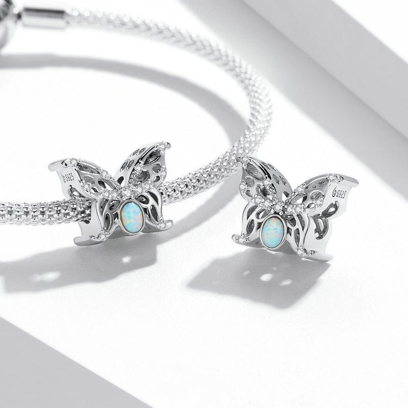 Opal Butterfly Charm - The Silver Goose SA