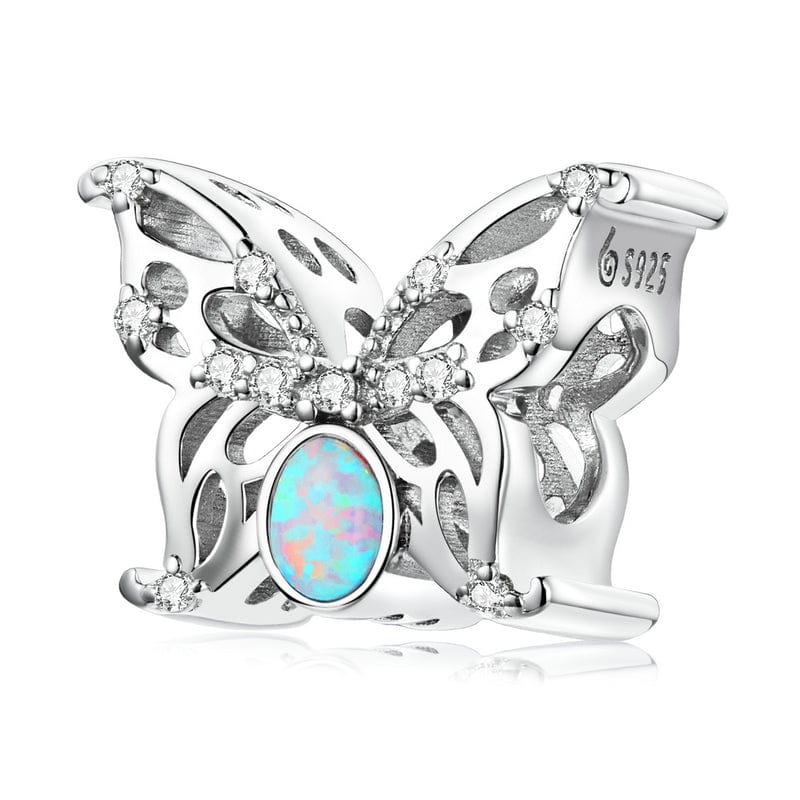 Opal Butterfly Charm - The Silver Goose SA