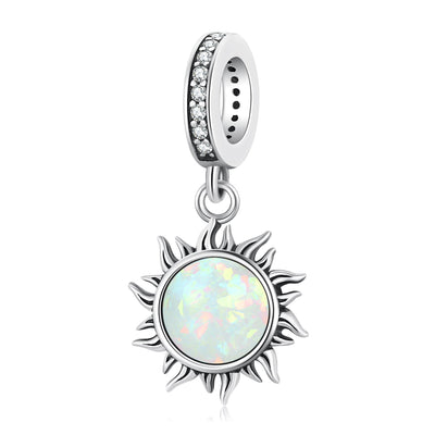 Opal Sun Pendant Charm - The Silver Goose SA