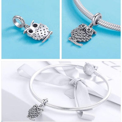 Owl Pendant Charm - The Silver Goose SA