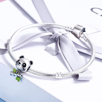 Panda & Bamboo Charm - The Silver Goose SA