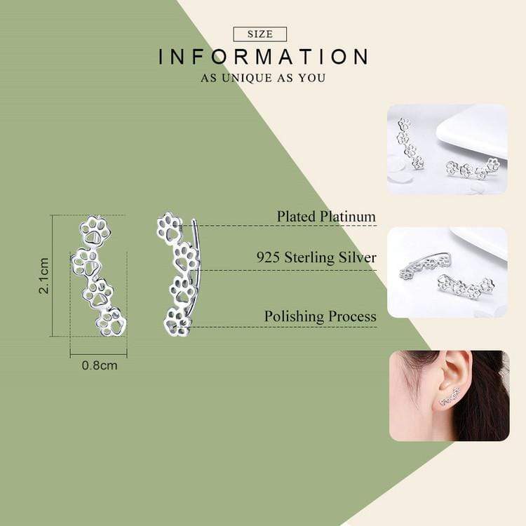 Paw Print Earrings - The Silver Goose SA
