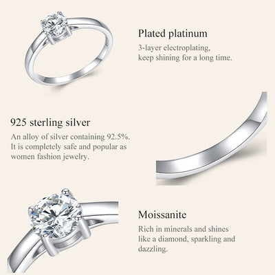 Phoebe Moissanite Ring - The Silver Goose SA