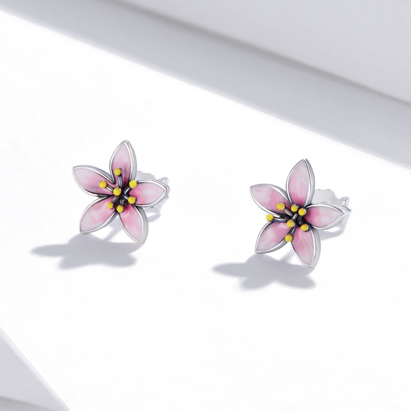 Pink Cherry Blossom Earrings - The Silver Goose SA