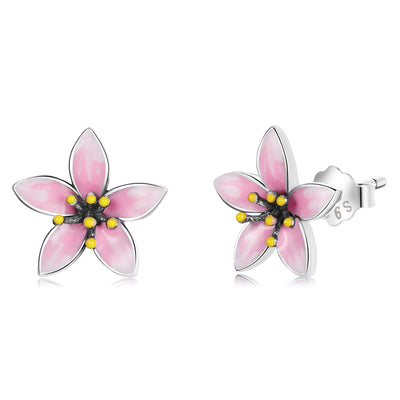 Pink Cherry Blossom Earrings - The Silver Goose SA