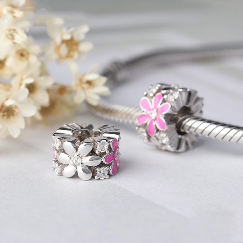 Pink Flower Charm - The Silver Goose SA