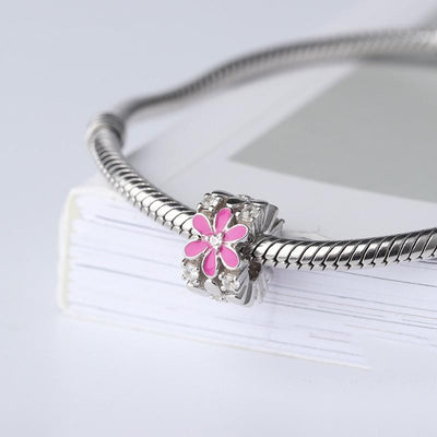 Pink Flower Charm - The Silver Goose SA