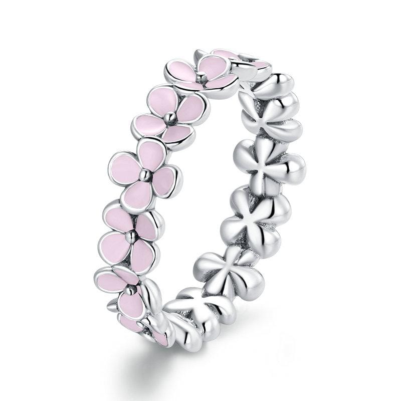 Pandora pink flower ring discount