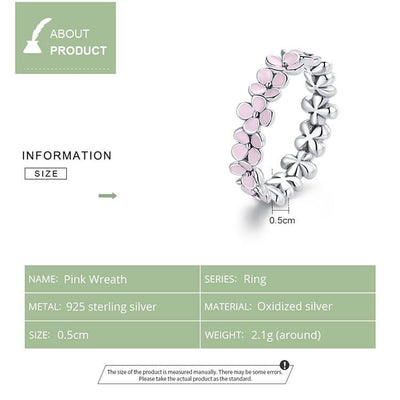 Pink Flowers Ring - The Silver Goose SA