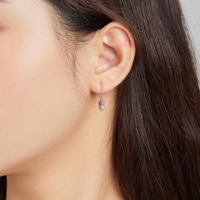 Pink Heart Earrings - The Silver Goose SA